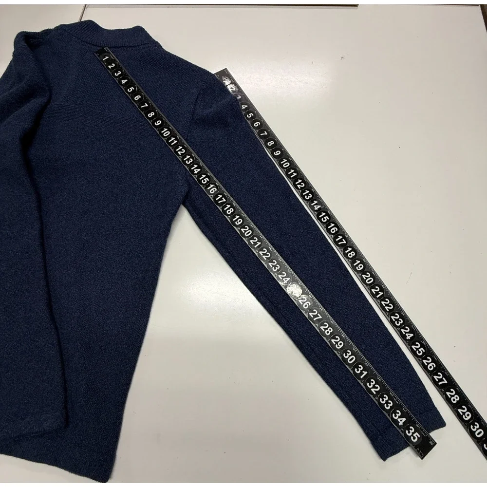 Flag & Anthem Sweater Men Large Blue Mixed Stitch Charmaine 1/4 Zip Pullover NWT - Picture 5 of 12